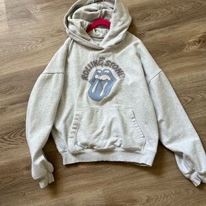 American Eagle Outfitters Gray Rolling Stones Hoodie